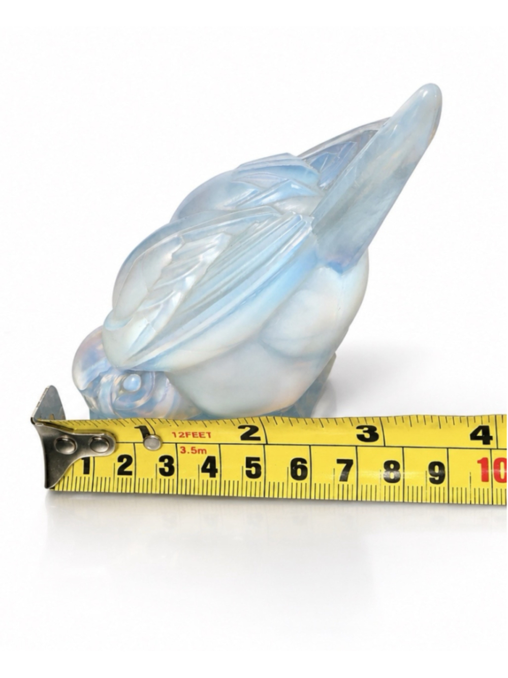 Signed Sabino France Opalescent Glass Bird Figurine Art Deco French Glass - Picture 6 of 7